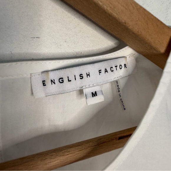 Anthropologie English Factory Puff-Sleeve Ruffled Top White Size Medium - Picture 5 of 8